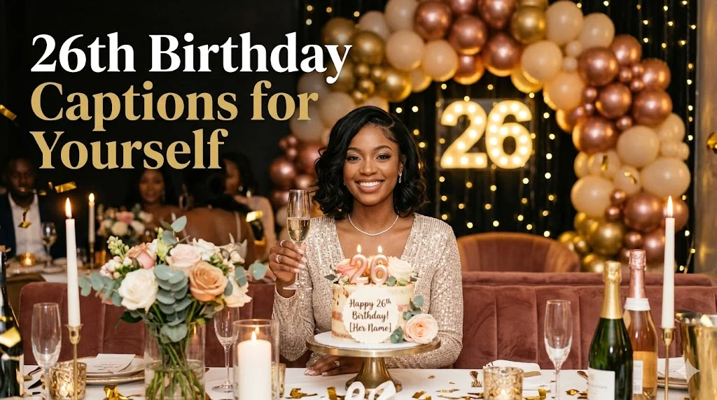 560+ 26th Birthday Captions for Yourself