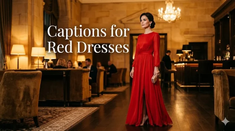570+ Best Captions For Red Dresses