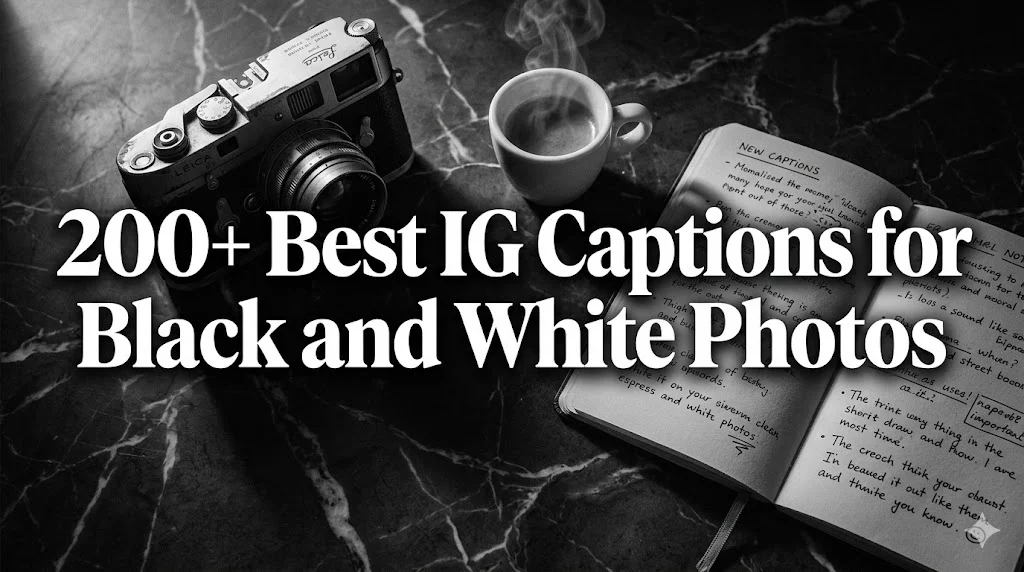 468+ Best IG Captions for Black and White Photos