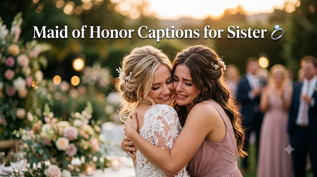 510+ Best Maid of Honor Captions For Sister