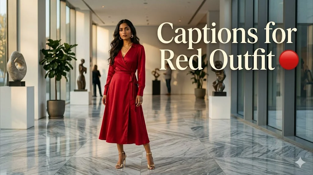 560+ Captions for Red Outfit