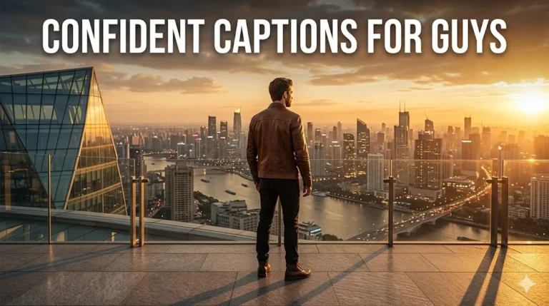 510+ Confident Captions for Guys