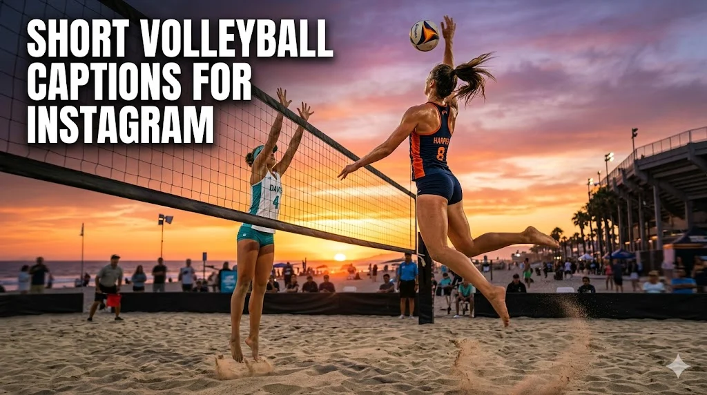 560+ Short Volleyball Captions