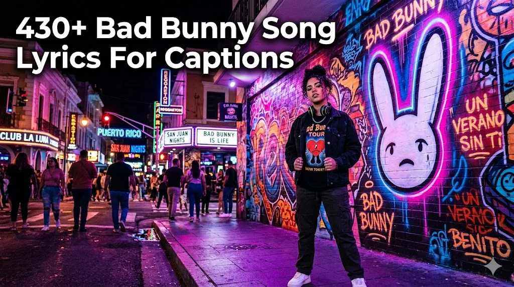 430+ Bad Bunny Song Lyrics For Captions