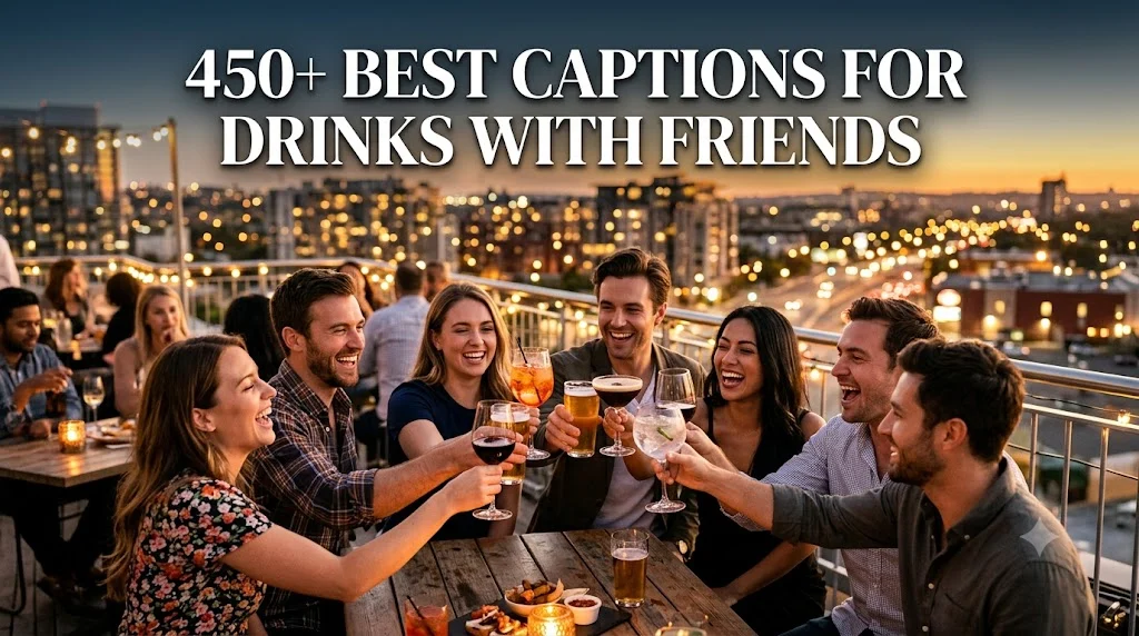 450+ Best Captions For Drinks With Friends