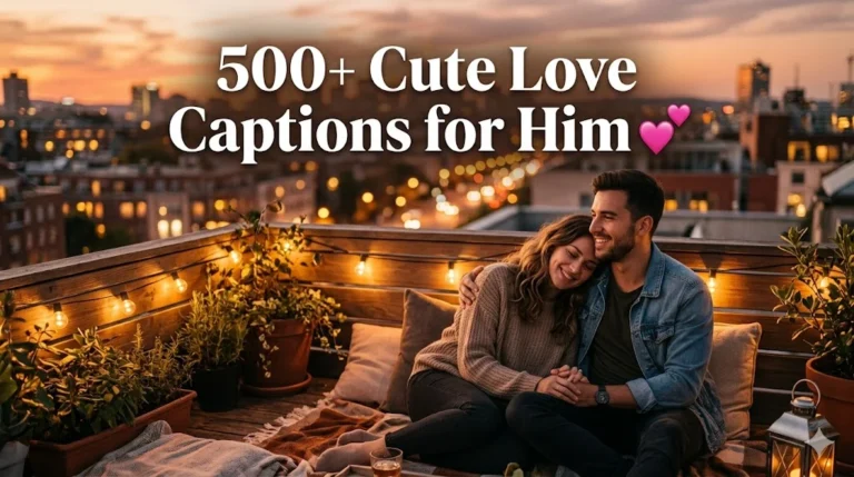 500+ Cute Love Captions for Him