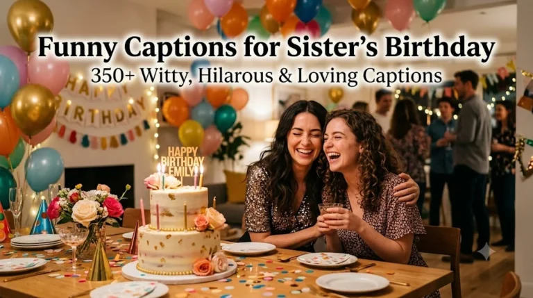 350+ Funny Captions for Sister's Birthday