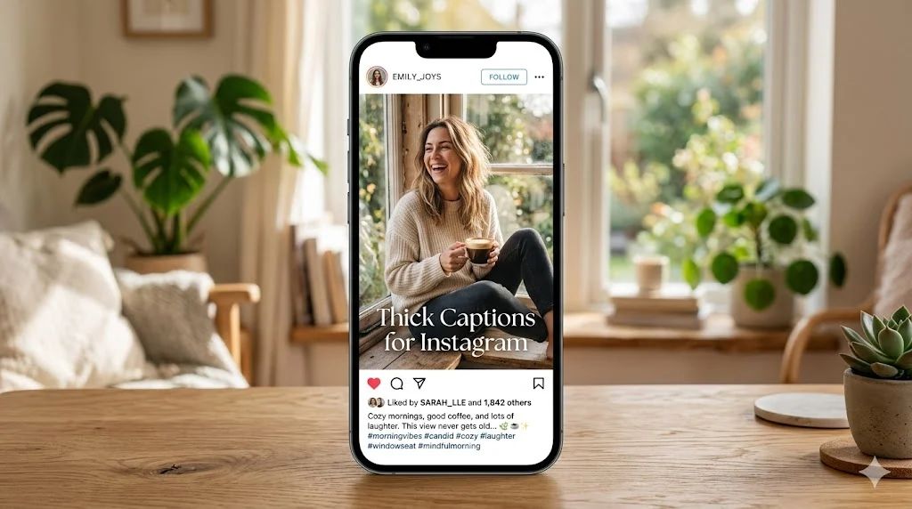 420+ Thick Captions for Instagram