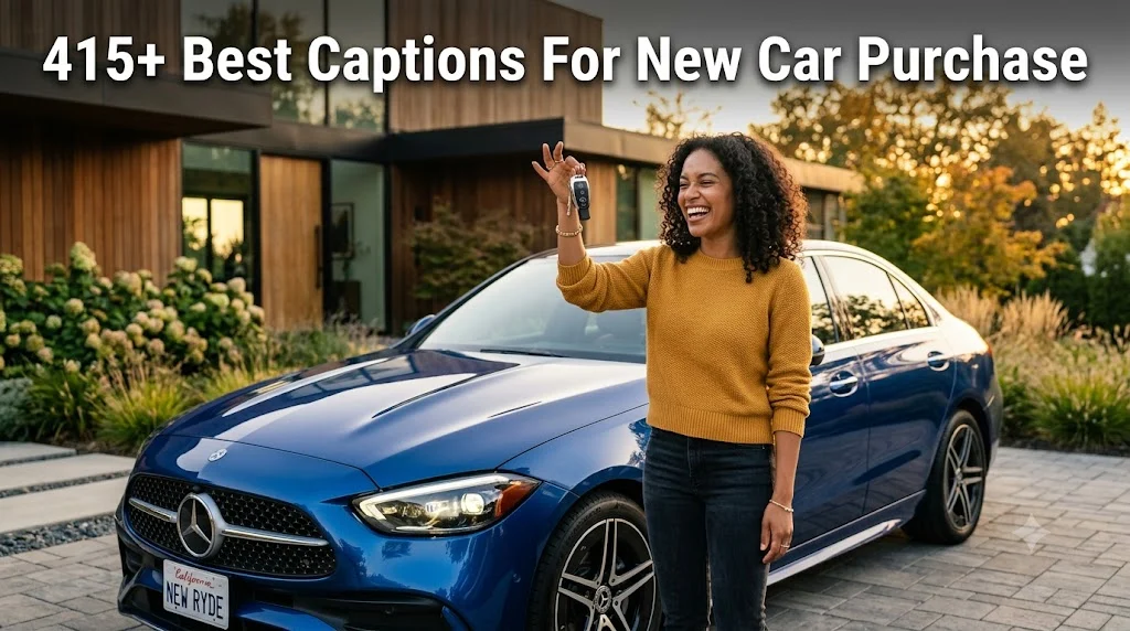 415+ Best Captions For New Car Purchase