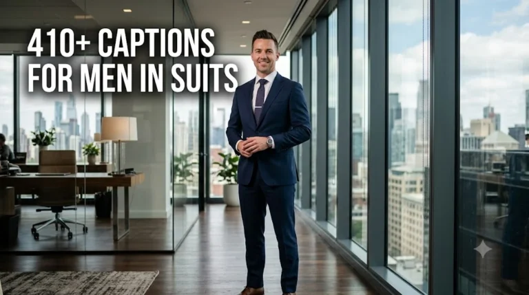 410+ Captions For Men in Suits