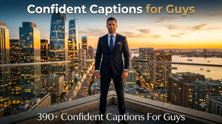 390+ Confident Captions For Guys