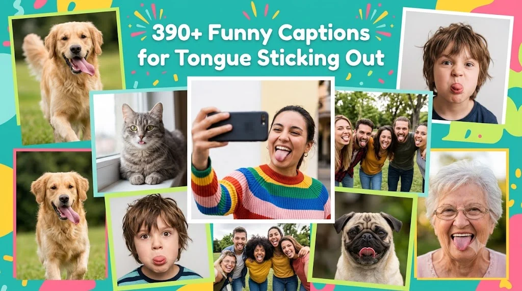 390+ Funny Captions for Tongue Sticking Out