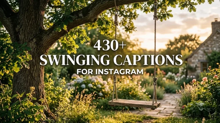 430+ Swinging Captions For Instagram