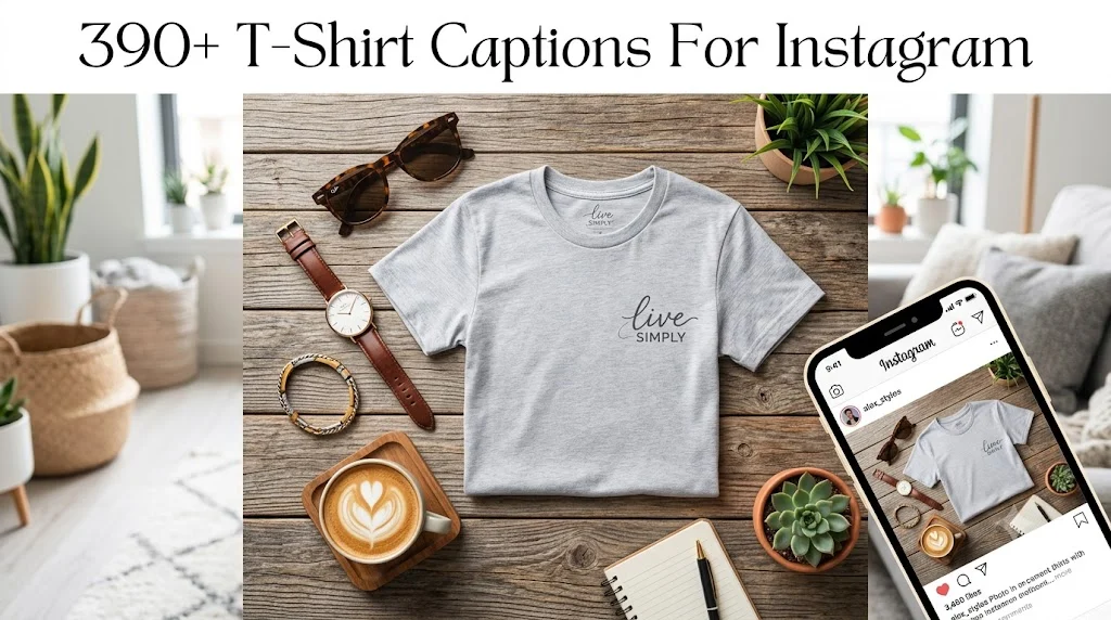 390+ T-Shirt Captions For Instagram